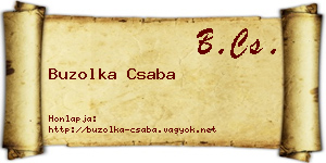 Buzolka Csaba névjegykártya